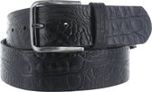 Leatherbelove - Stoere kroko herenriem - Zwart - 115 cm