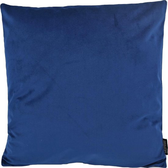 Velvet Donkerblauw Kussenhoes | Fluweel - Polyester | 45 x 45 cm