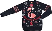Sarlini Dames Kerst Trui | Flamingo Zwart