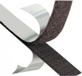 Velcro Zelfklevend Klittenband Zwart 2cm breed, 1 meter Set Lusband + Haakband.
