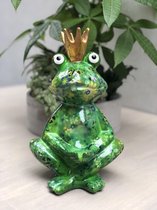 Pomme Pidou spaarpot frog kikker met bloemen 26 cm