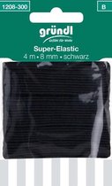 1208-300 Super elastiek 4 m x 8 mm zwart