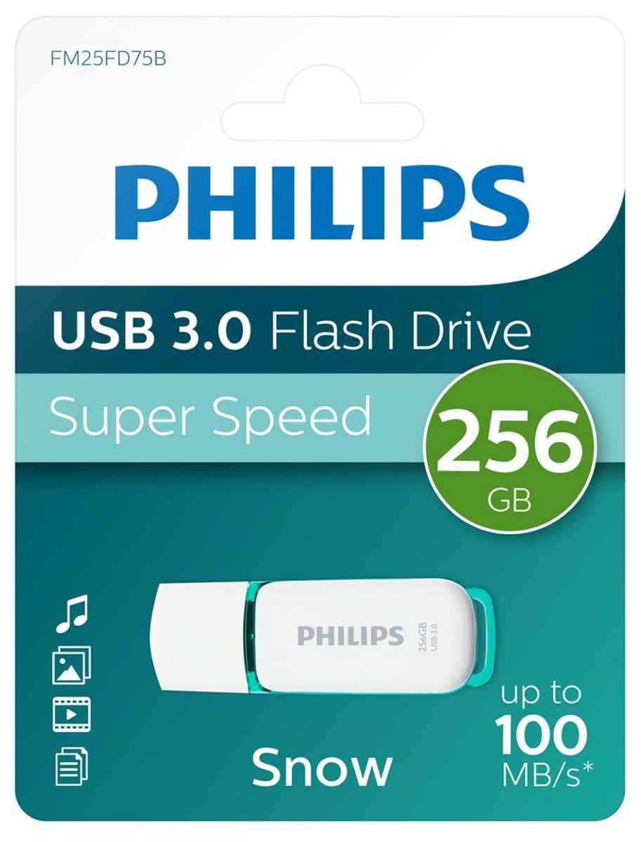 Philips Snow Edition USB Stick USB3.0 - 256GB Led Wit