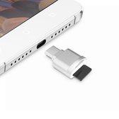 USB-C adapter - Micro-SD lezer - USB-C naar Micro-SD adapter - Zilver