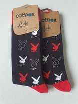 Heren sokken met konijnen print - 3 paar - 40/46