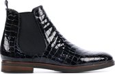 Mace Vrouwen Textiel Crocoprint Chelsea boots / Laarzen / Damesschoenen M1001 - Zwart - Maat 36