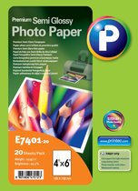 Printec Fotopapier - Premium half glans - 20 vellen - 10x15cm, 251 gram per m²