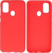 Bestcases Color Telefoonhoesje - Backcover Hoesje - Siliconen Case Back Cover voor Samsung Galaxy M31 - Rood