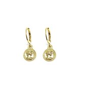 Elizabeth coin earrings - Goud