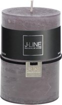 J-Line Cilinderkaars Stompkaars Graniet M 48H Set van 12 Stuks