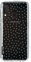Casetastic Samsung Galaxy A20e (2019) Hoesje - Softcover Hoesje met Design - Green Hearts Transparant Print