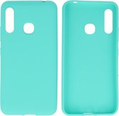 Bestcases Color Telefoonhoesje - Backcover Hoesje - Siliconen Case Back Cover voor Samsung Galaxy A70e - Turquoise