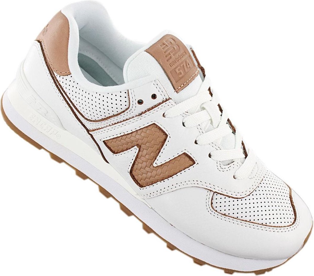 New Balance Classics 574 Dames Sneakers Sport Schoenen Leer Wit