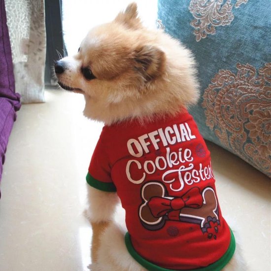 Kerst outfit hond - Hondenkleding in kerst thema - Official cookie tester -  Maat M -... | bol.com