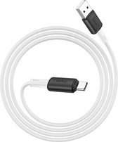 HOCO X48 Soft Silicone - USB-C naar USB - Oplaadkabel 3.0A - Voor Samsung, Huawei, Etc. - 1 meter - Wit