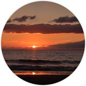 Behangcirkel Zonsondergang Texel zelfklevend 90cm doorsnede | wandcirkel | muurcirkel | wooncirkel