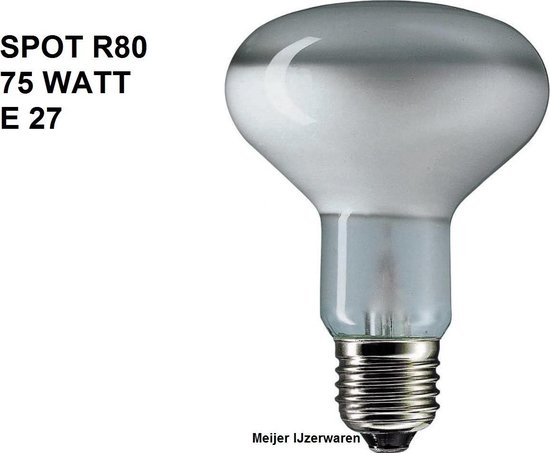 REFLECTOR SPOT LAMP - R80 - 75 WATT - - GLOEILAMP - GENERAL ELECTRIC | bol.com