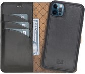 Bouletta - iPhone 12 Pro - Uitneembare leder hoesje - Rustic Black