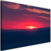 Schilderij Rode zonsondergang, 2 maten, Premium print