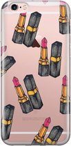 iPhone 6/6s transparant hoesje - Lips & stars