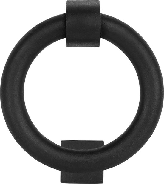 aanplakbiljet Gevangene scherp Deurklopper ring voordeur zwart ijzer Woldegk - 125 mm | bol.com