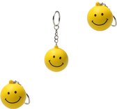 Banzaa Stress Balls Keychain set 3 pièces Smiley Jaune