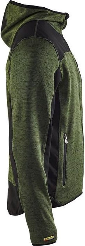 Blåkläder 4930-2117 Cardigan tricoté avec softshell Army Green / Black taille XL
