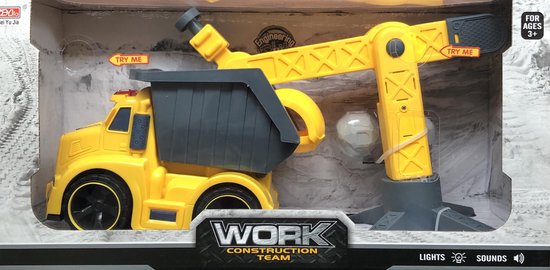 Empirisch Fabriek Tablet kiepwagen met kraan met licht en geluid - speelgoed - vrachtwagen | bol.com