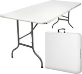 MaxxGarden Table pliante - Table de jardin pliante - 180x74x74 cm - BLANC