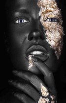Plexiglas Dark Woman With Finger 80 x 120 cm op Plexiglas incl. luxe ophangframe