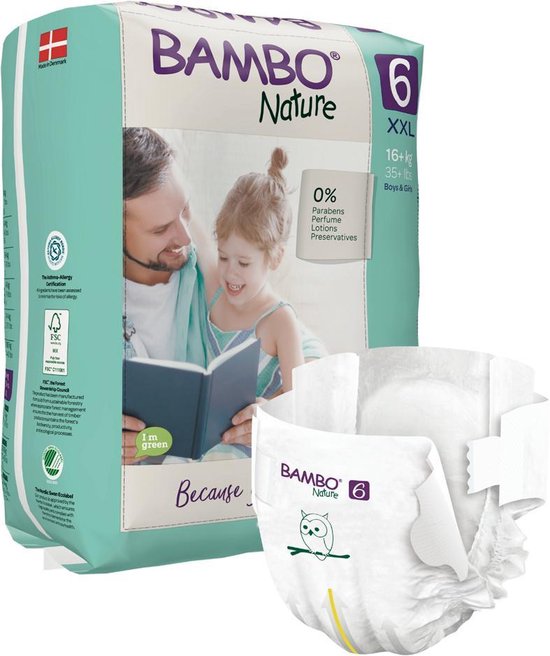 Salie Verhandeling buste Bambo Nature Baby Luiers 6 XXL 16-30kg 20ST - BOYS and GIRLS | bol.com