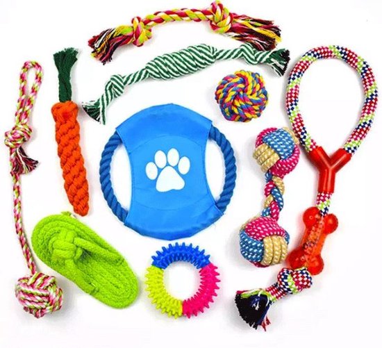 10-Delige Honden Speelgoed set - Puppy speelgoed - Hondenspeelgoed -...