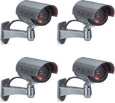 Relaxdays 4x dummy beveiligingscamera - nepcamera - camera nep - CCD LED - buiten