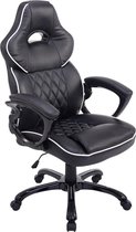 Bureaustoel - Game stoel - Design - Armleuning - Kunstleer - Zwart - 66x72x124 cm