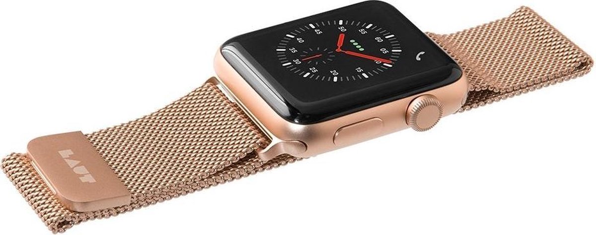LAUT - Bandje voor Apple Watch 6 40mm - Metaal Steel Loop Roségoud | bol.com