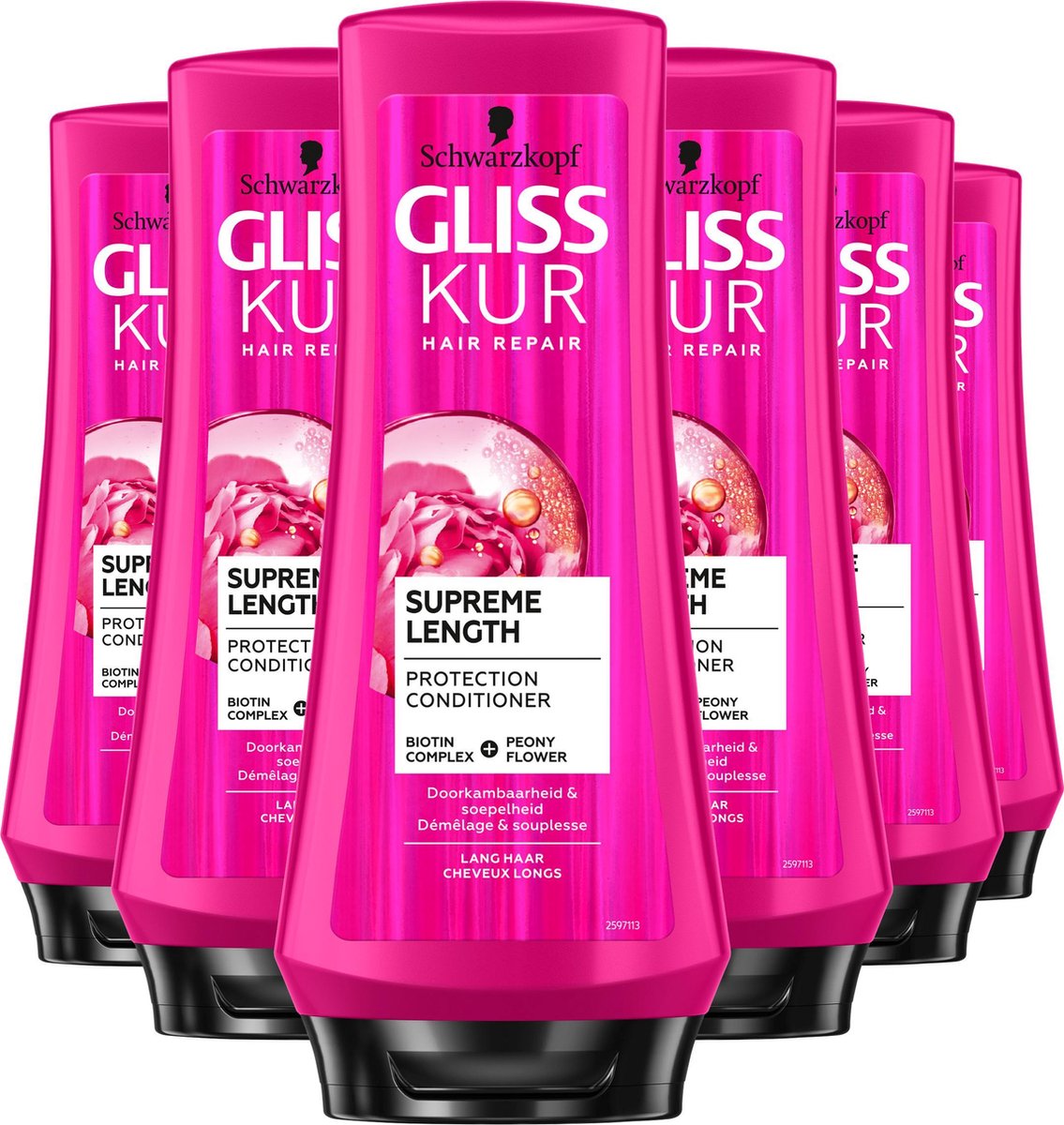 Gliss - Supreme Length - Conditioner - Haarverzorging - Voordeelverpakking - 6 x 200 ml