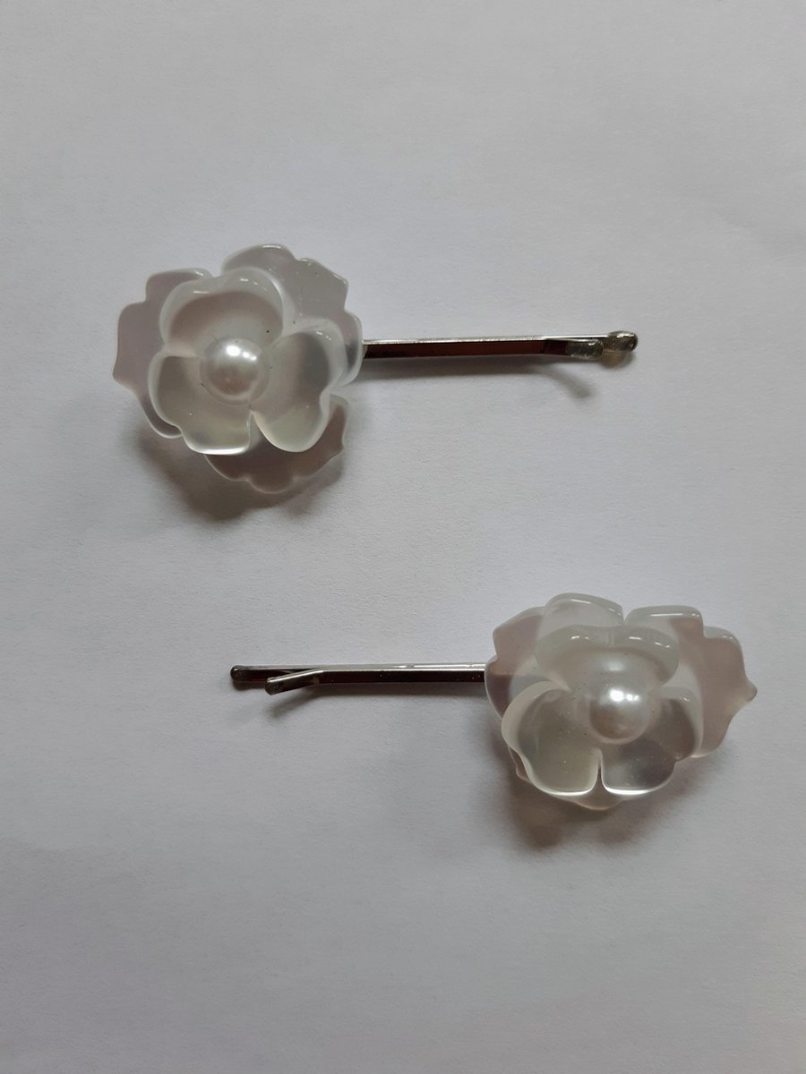 Le Sjalerie Haar Schuifjes Met Bloem Bruiloft Feest Set Van 2 Haarschuifjes