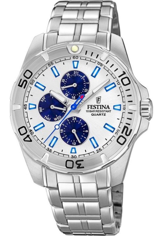 Boîte (Scatola) Vintage FESTINA Mod F12 En Tissu Bleu Avec Portagaranzia - NEUVE Avec étiquettes
