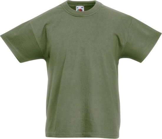 T-shirt à manches courtes Original Fruit Of The Loom pour enfants / enfants (Olive Classique )
