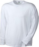 James and Nicholson - Heren Medium Lange Mouwen T-Shirt (Wit)