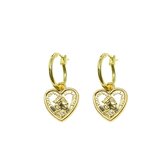 elizabeth heart earrings- goud