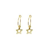 open star hoops - goud