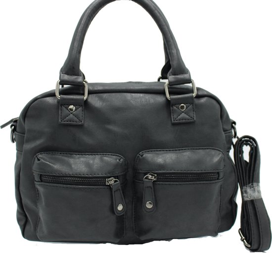 Nuba Design - Western Bag - Schoudertas / Handtas / shopper - Dames Tas - Middel formaat - Zwart / Antraciet - Nuba Design