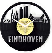 Retro Klok gemaakt van een echte LP - Skyline Eindhoven - Met geschenkverpakking