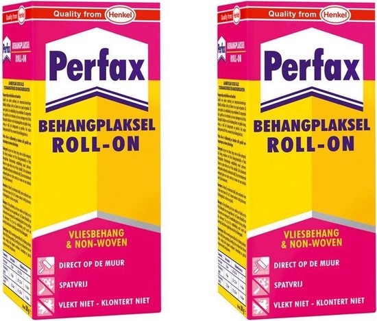 2x pakken Perfax roll-on behanglijm voor vliesbehang 200 gram - Behangen  -... | bol.com