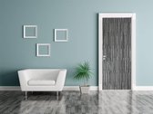 Sticky Decoration - Luxe Deursticker Leisteen steenstrip grijs - op maat voor jouw deur