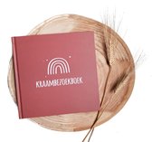 Kraambezoekboek | roest | terracotta | regenboog |  kraamboek invulboek | kraamvisiteboek