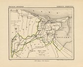 Historische kaart, plattegrond van gemeente Termunten in Groningen uit 1867 door Kuyper van Kaartcadeau.com