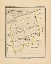 Historische kaart, plattegrond van gemeente Usquert in Groningen uit 1867 door Kuyper van Kaartcadeau.com