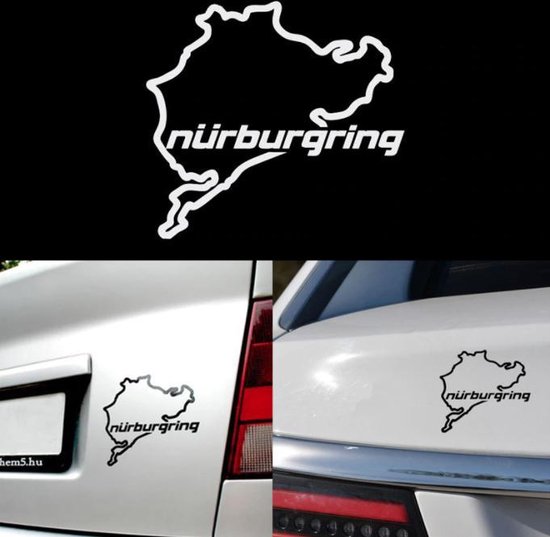 Autocollant Nürburgring Pour Voiture/moto - Vinyle Laser 30x27 Cm, Résistant, Facile à Poser